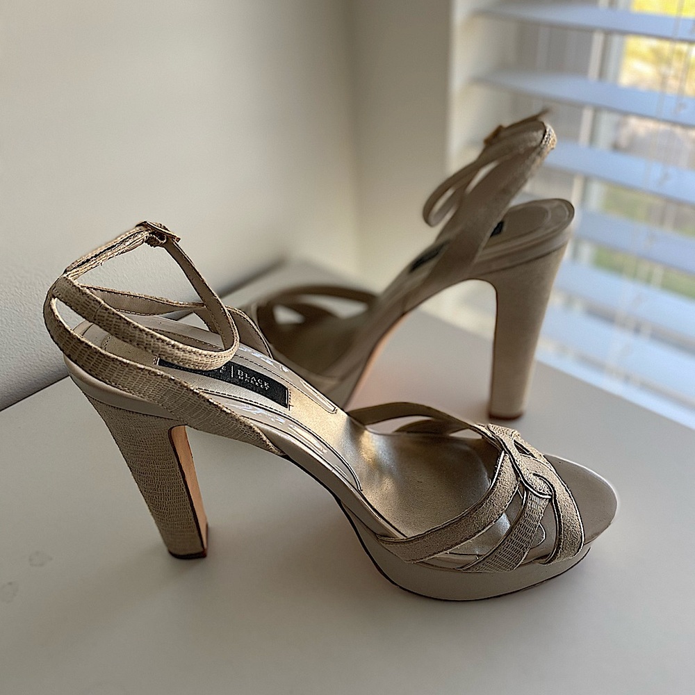White House Black Market Beige Heels